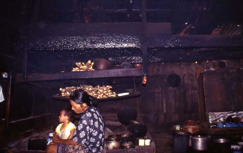 Kitchen in a Toraja house